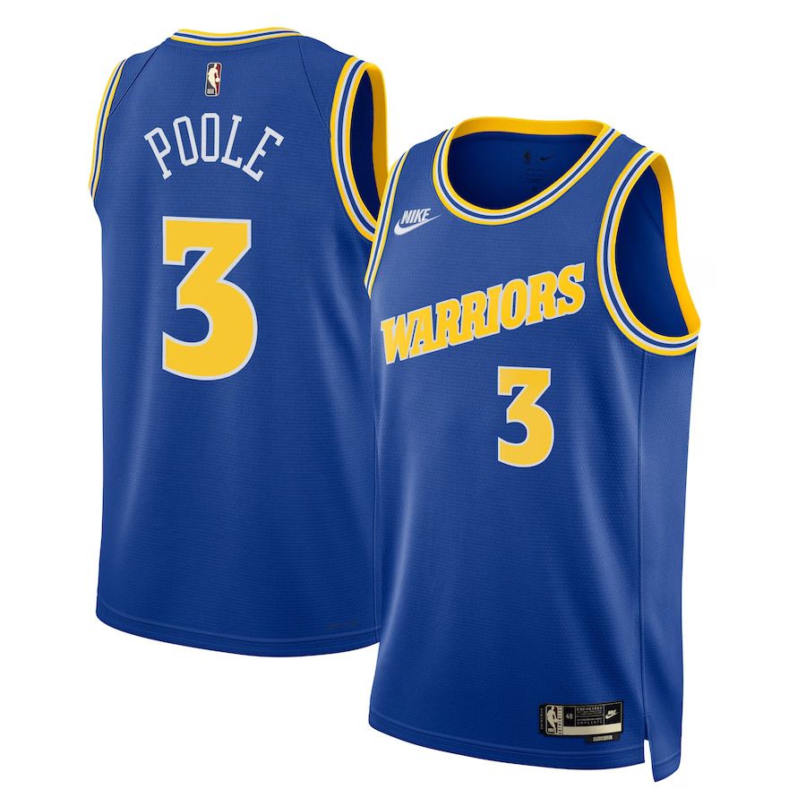 Men Golden State Warriors 3 Jordan Poole Nike Royal 2022-23 Swingman NBA Jersey